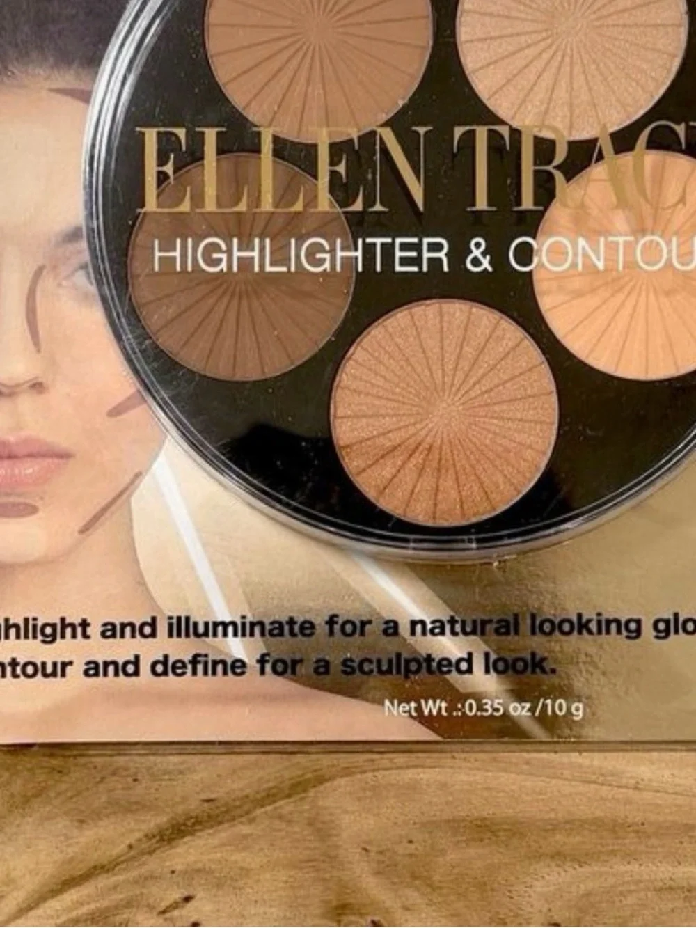 Ellen Tracy Highlighter & Contour Collection - Neutral Brown & Cream Shades